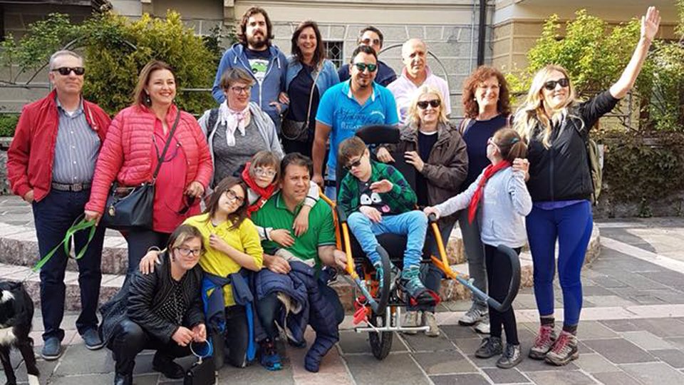 gruppo disabili al col del sole bike hotel