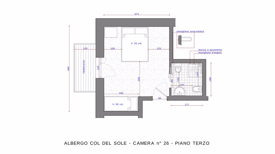 n 26 piano terzo camera doppia n1