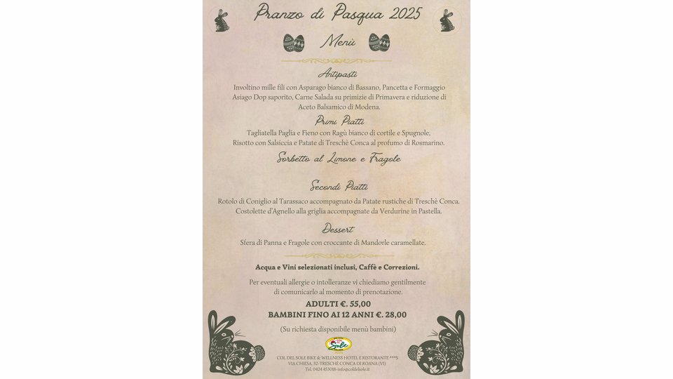 pranzo di pasqua 2025 w